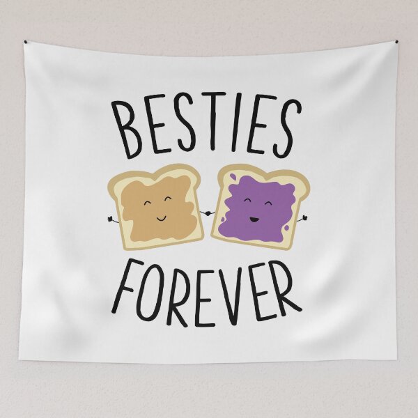 Item preview, Cute Funny Peanut Butter Jelly Besties Forever Best Friends designed and sold by MintedFresh.