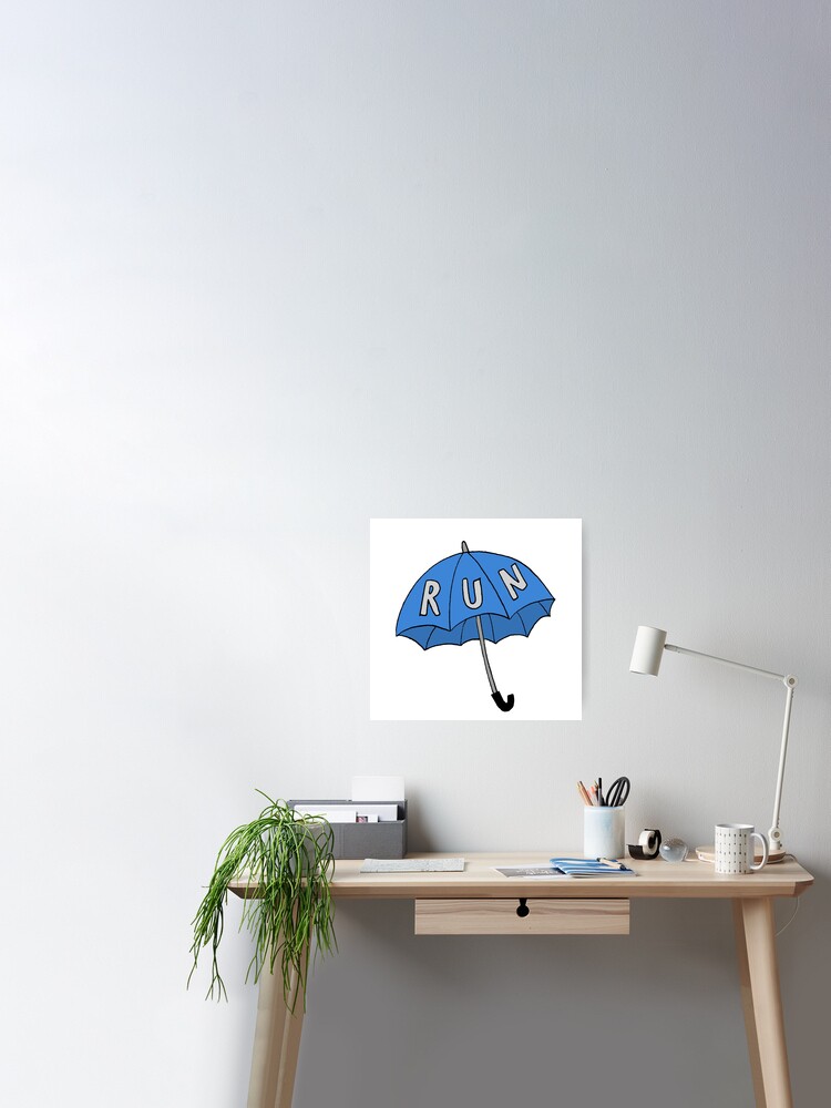 Umbrella Run Vine Poster By Maddiesdrawings Redbubble