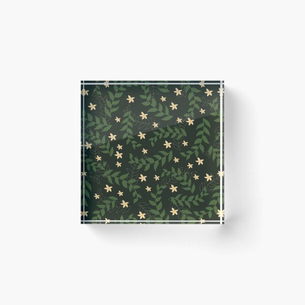 Item preview, Star Flower and Leaves Repeat Print designed and sold by Kova  Rose.