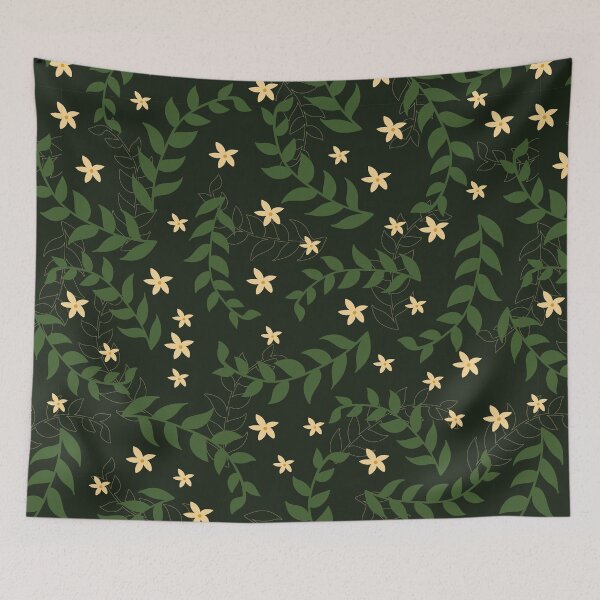Item preview, Star Flower and Leaves Repeat Print designed and sold by Kova  Rose.