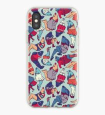 Vinilo o funda para iPhone Peppy Springtime Legfish Pattern (Complementarios brillantes)
