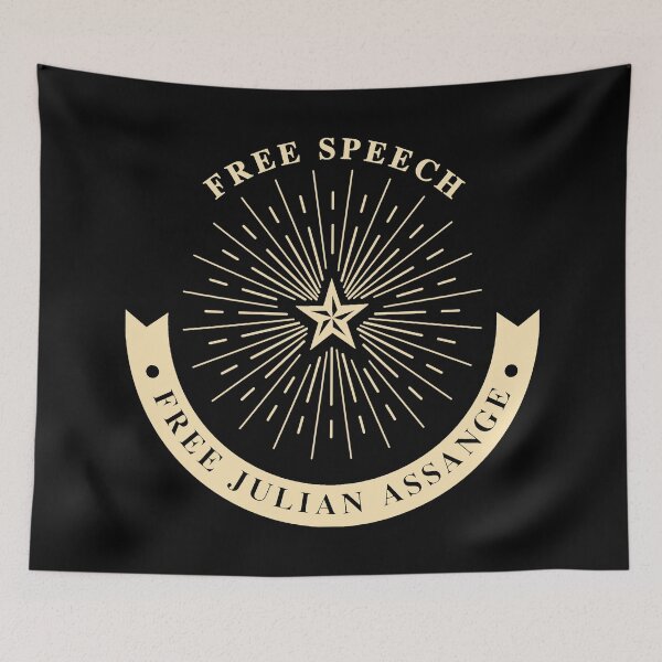 Item preview, Free Speech Free Julian Assange designed and sold by CharJens.