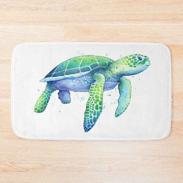 Green Sea Turtle Bath Mat