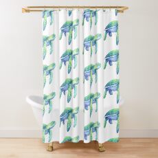 Green Sea Turtle Shower Curtain
