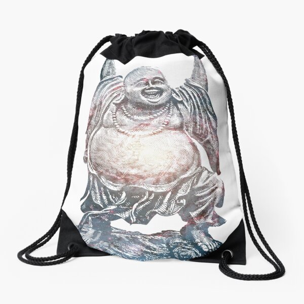 Happy Buddha | Whirlpool Galaxy Drawstring Bag
