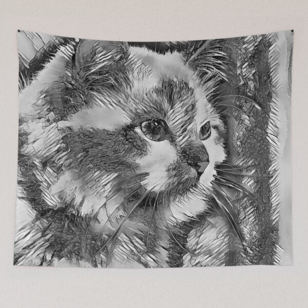 Item preview, AnimalArtBW Cat 006 designed and sold by JAMFoto.