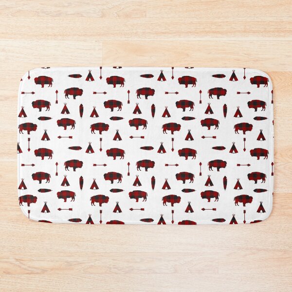 Item preview, Buffalo Tribe // Red Check designed and sold by TLTextiles.