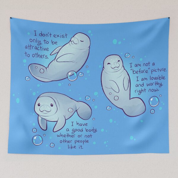 Item preview, Body Positive Manatees designed and sold by thelatestkate.