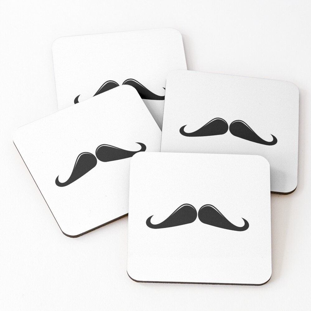 Ringmaster Moustache Coasters (Set of 4)