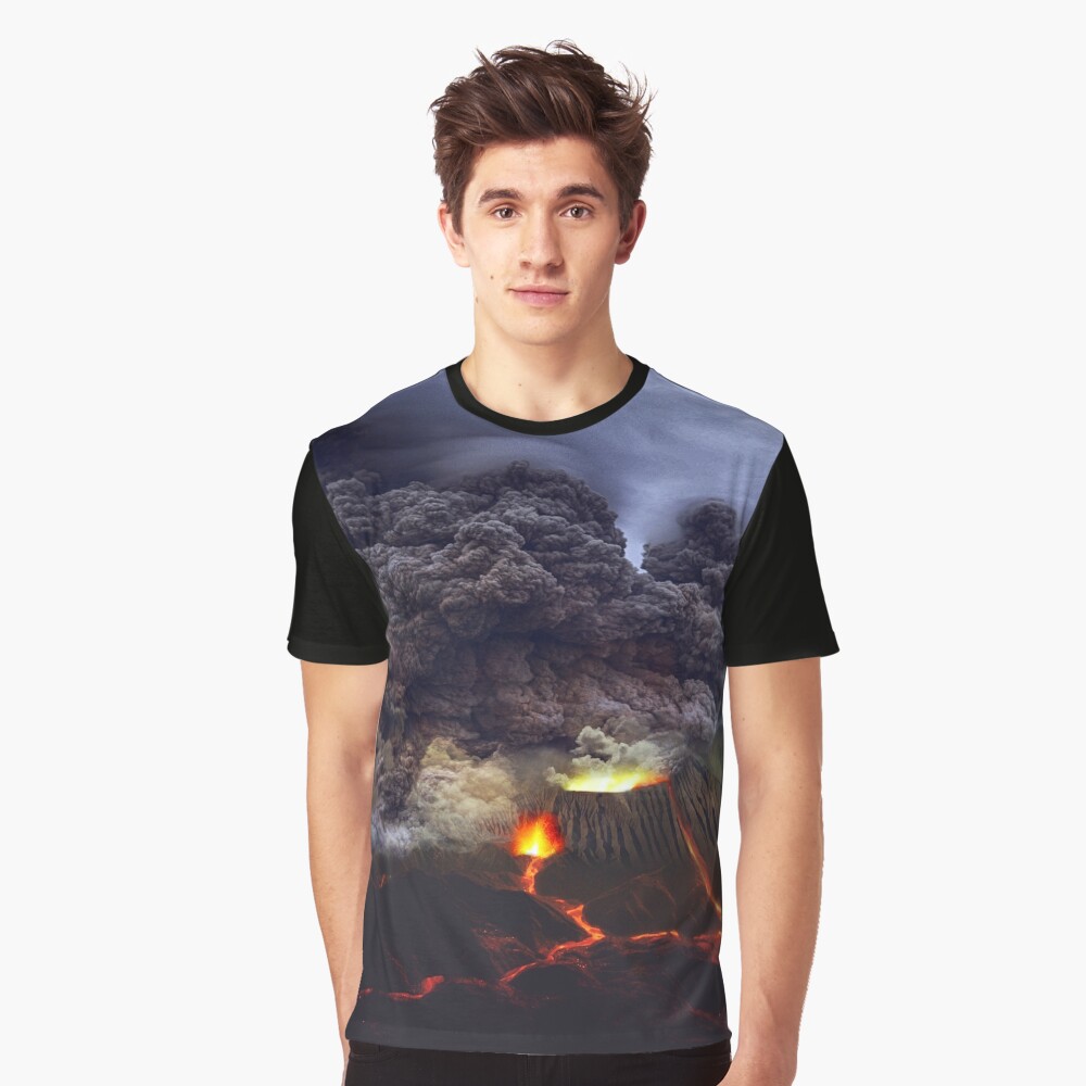 “Volcano erupting” T-shirt for Sale by azule1 | Redbubble | lava