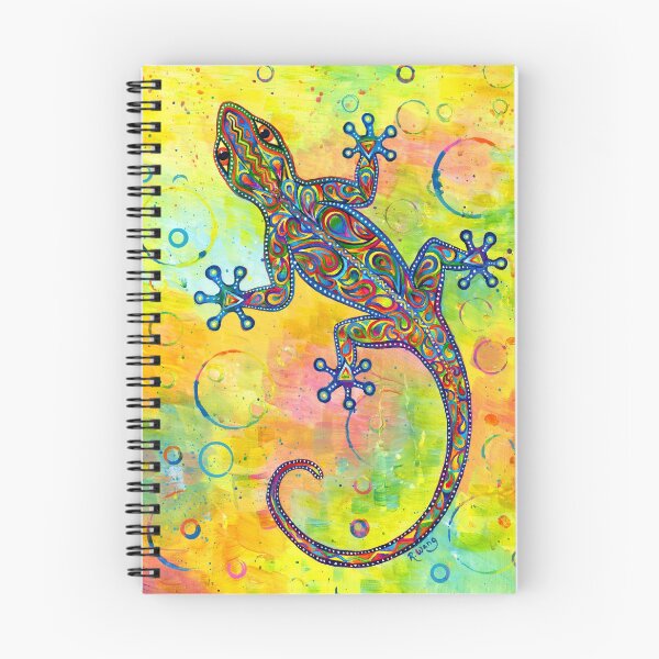 Item preview, Electric Groovy Gecko Psychedelic Paisley Lizard designed and sold by Rebecca Wang.