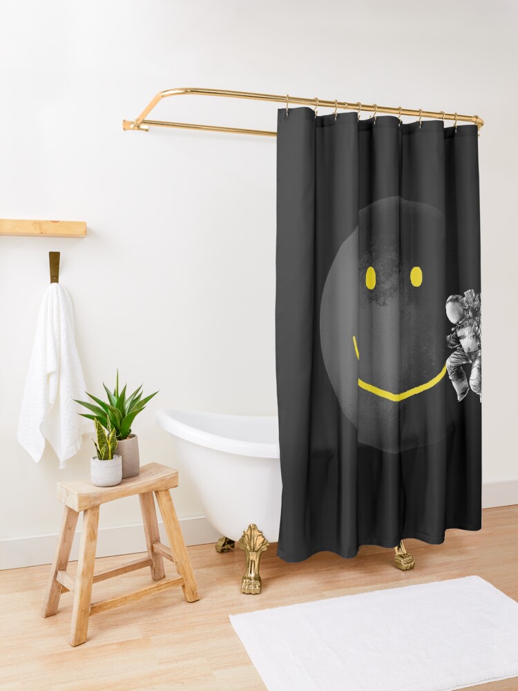 Alternate view of Make a Smile Shower Curtain