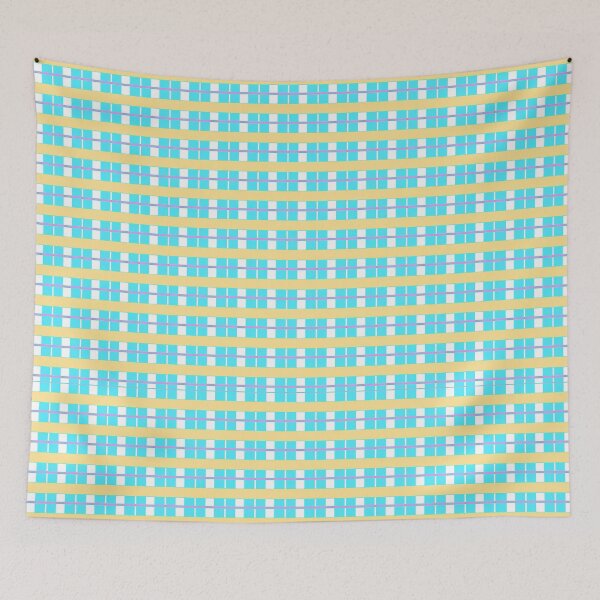 Item preview, Plaid Preppy Retro Blue Yelow Multi designed and sold by PageDesigns.