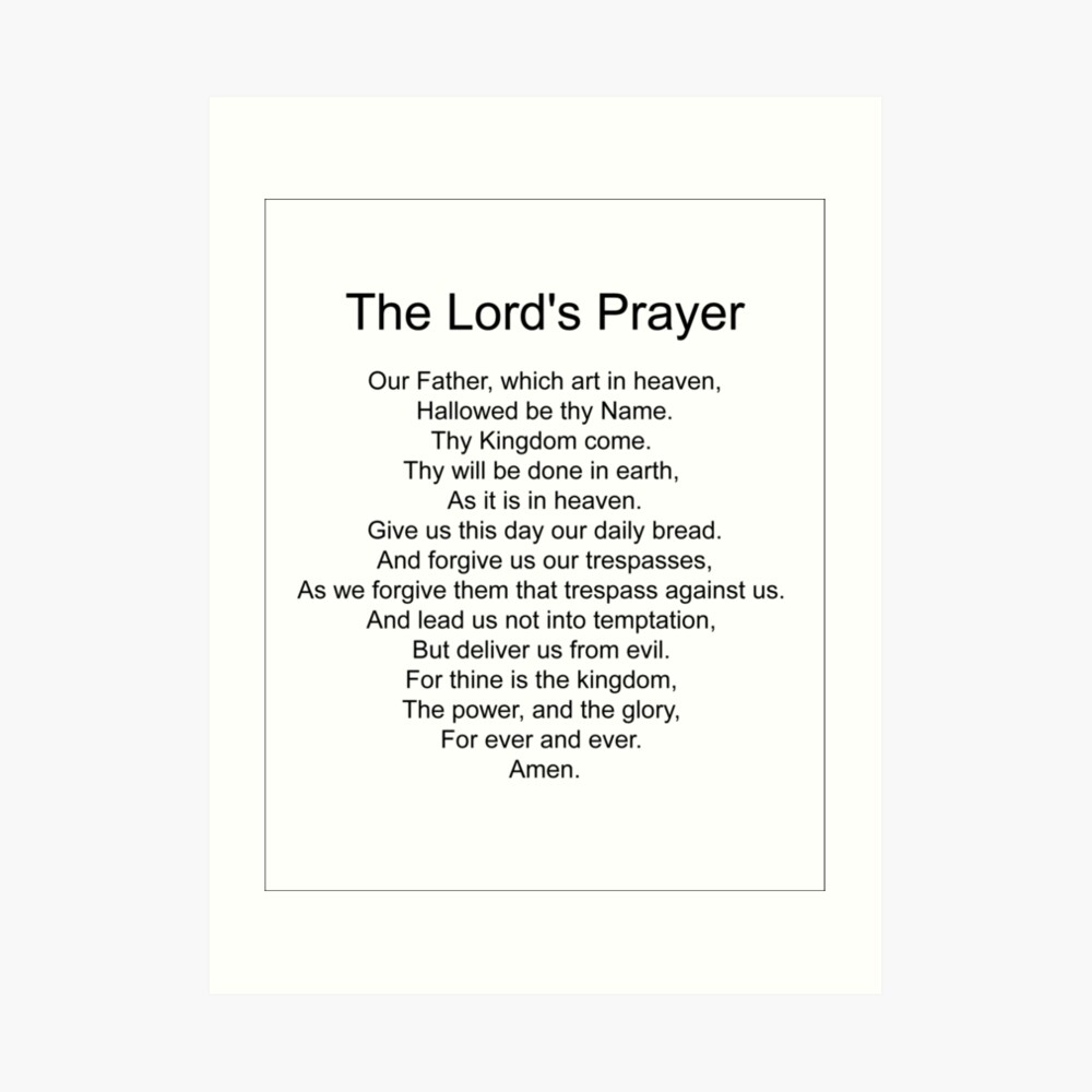 Plain Lord's Prayer Sticker