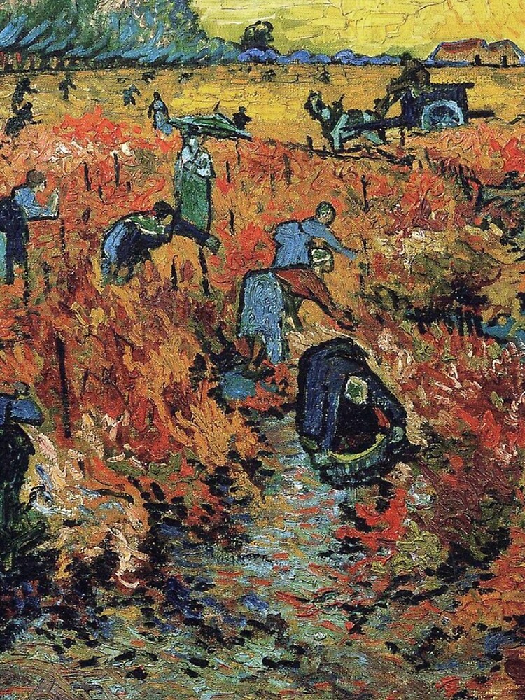 The Red Vineyards Oil Painting on Burlap by Vincent van Gogh by podartist