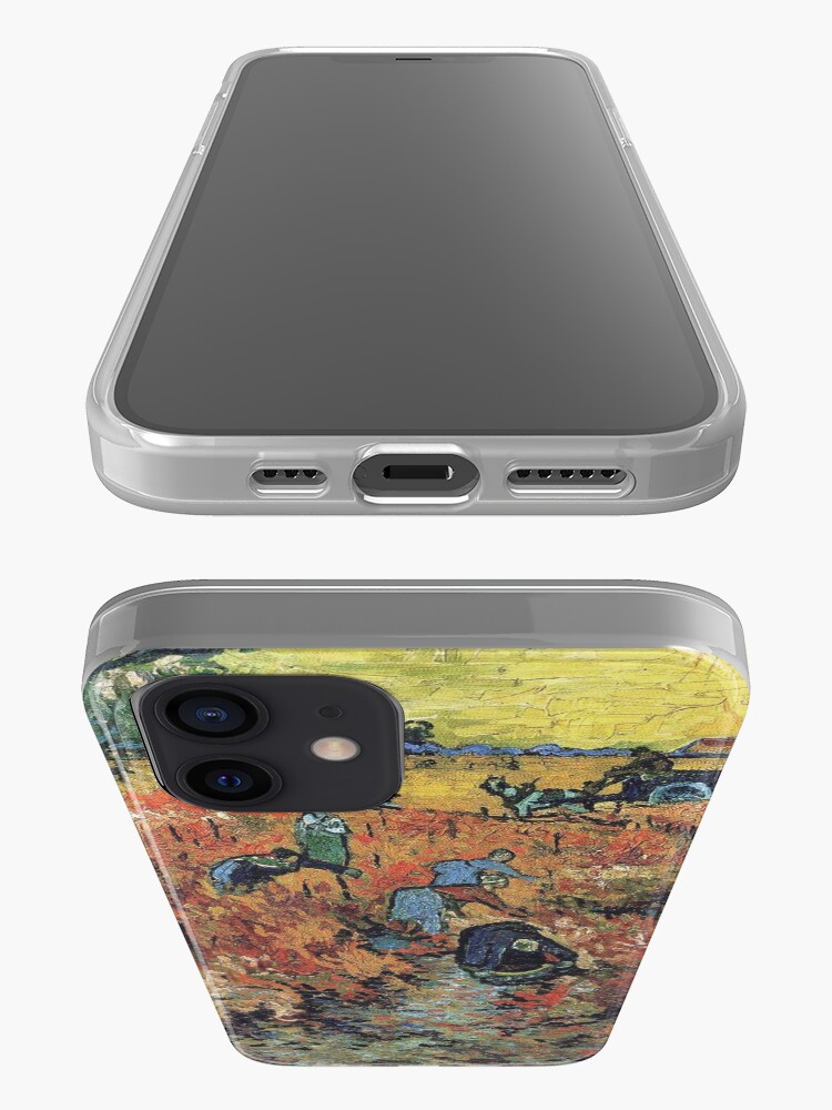 Alternate view of The Red Vineyards Oil Painting on Burlap by Vincent van Gogh iPhone Case & Cover