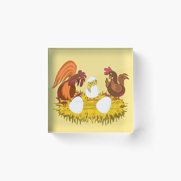 Item preview, Chicken and Rooster are sitting on the nest designed and sold by Magazin-Brenda.