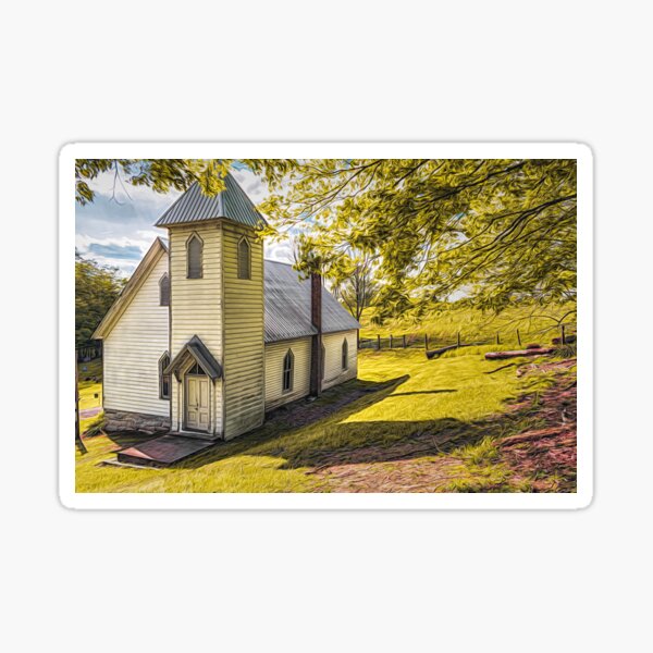 "Kelly's Chapel Painterly" Sticker by butterbean57 Redbubble