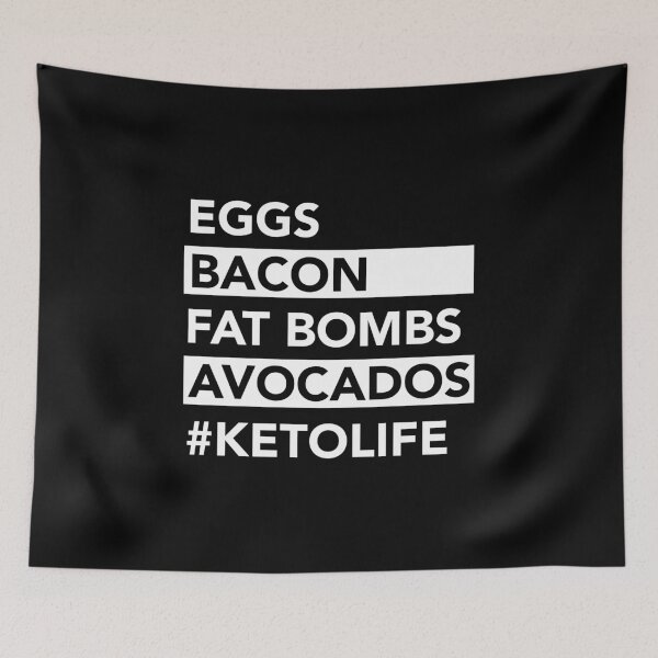 Item preview, Keto Diet Ketogenic Food Bacon Eggs Avocados Low Carb Life design designed and sold by CreatedByHeidi.