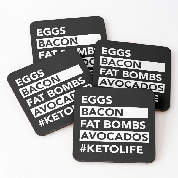 Item preview, Keto Diet Ketogenic Food Bacon Eggs Avocados Low Carb Life design designed and sold by CreatedByHeidi.