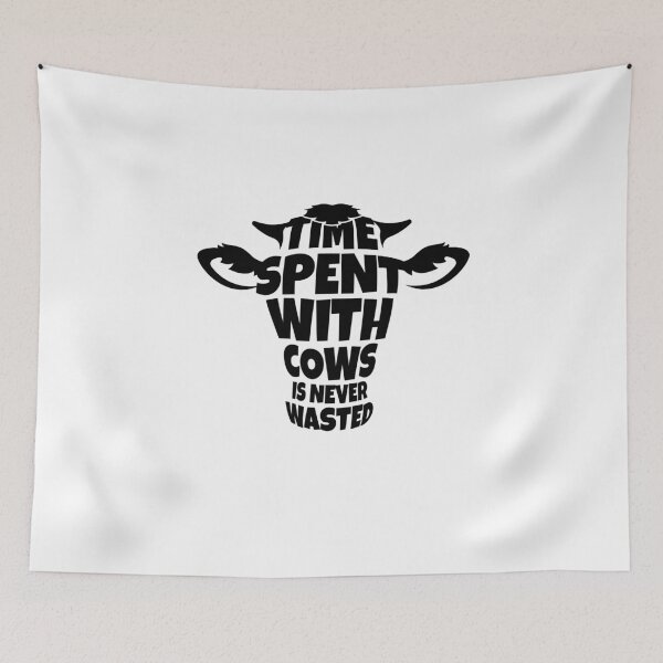 Item preview, Time With Cows Is Never Wasted  designed and sold by SilentEcho.
