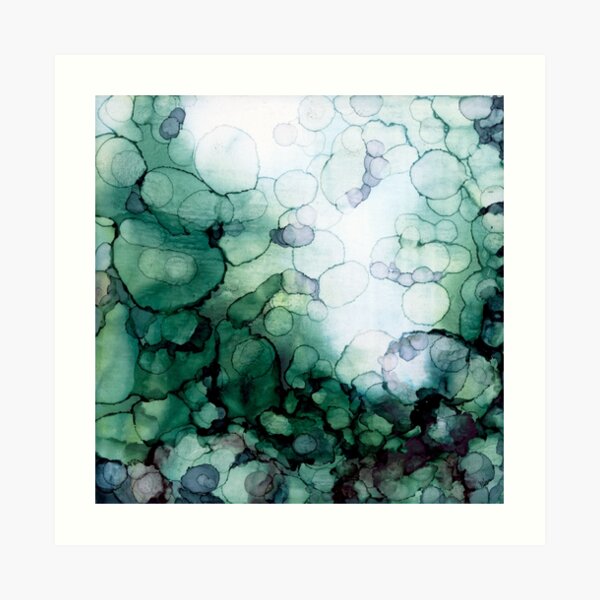 Abstract Green Dreamscape Art Print