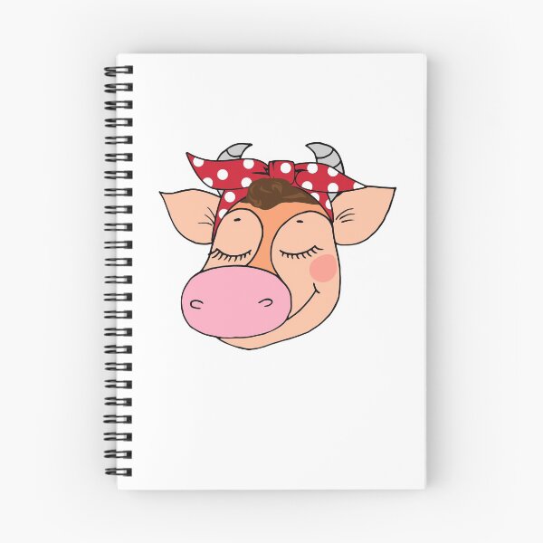 Item preview, Cute Girl Cow Head With Red Bandana  designed and sold by SilentEcho.