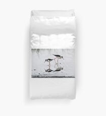 Black necked Stilts with reflection(My reflection is better than yours!) Duvet Cover