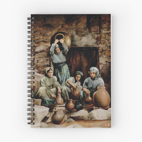 Item preview, The potters - colour drawing designed and sold by talesofcyprus.