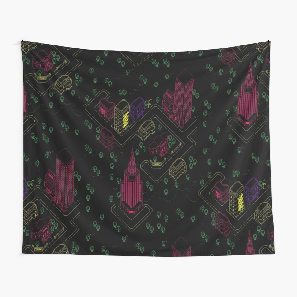 "Earthbound Moonside Full Map" Wall Tapestry by remembermekid Redbubble