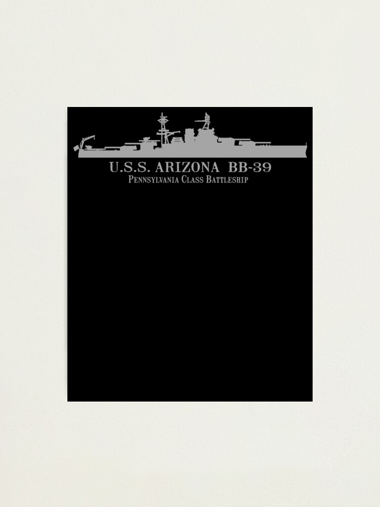 U.S.S. Arizona Bb-39 Battleship Wwii Tech Drawing T-Shirt U.S.S. Arizona Bb-39 Battleship Wwii Tech Drawing T-Shirt