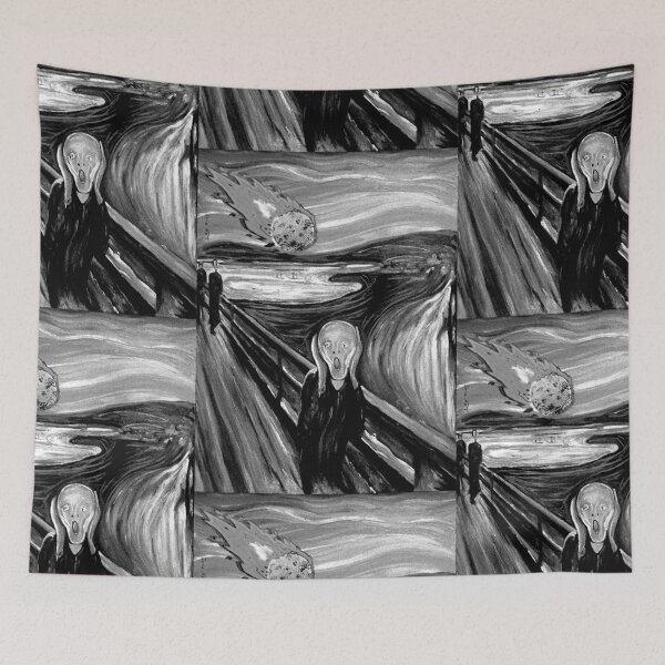 Item preview, OMG AN ASTEROID! with "The Scream by MUNCH" bn / - Asteroid Day - collage digital art - by Iona Art Digital designed and sold by IonaArtDigital.
