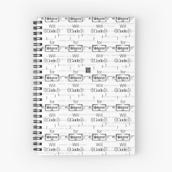 Item preview, "Will Code for Shares"© designed and sold by Lisa Clark - Thinker Collection STEM Art and MORE.
