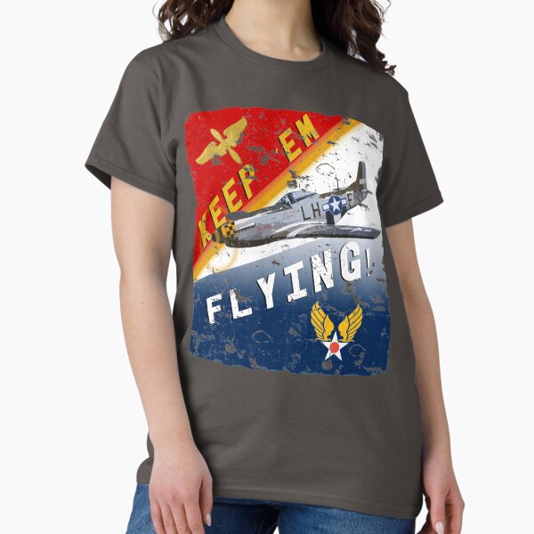 Item preview, Keep 'Em Flying P-51 Mustang WW2 Poster Pilot designed and sold by RealPilotDesign.