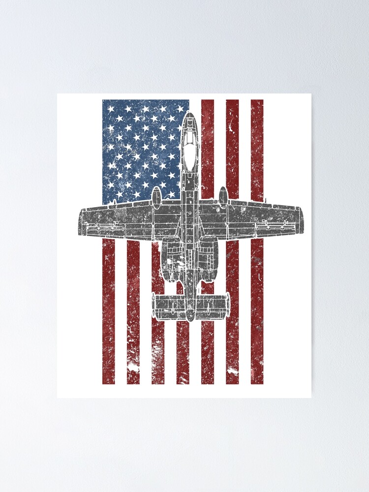 A-10 Thunderbolt Ii Warthog Vintage Flag Airplane T-Shirt A-10 Thunderbolt Ii Warthog Vintage Flag Airplane T-Shirt