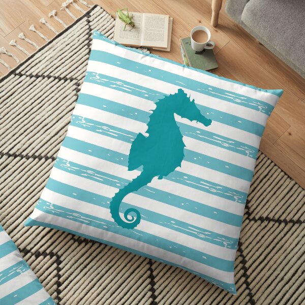 AFE Turquoise Seahorse Floor Pillow