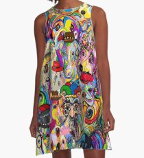 Hunde Hunde Hunde 2 Doggy Dress Up! A-Linien Kleid
