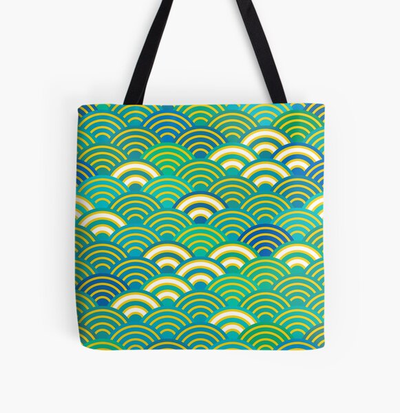 Summer bright pattern scales simple Nature background with Chinese wave  circle pattern Tote Bag by EkaterinaP