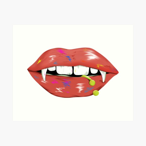 Vampire Lips Art Print