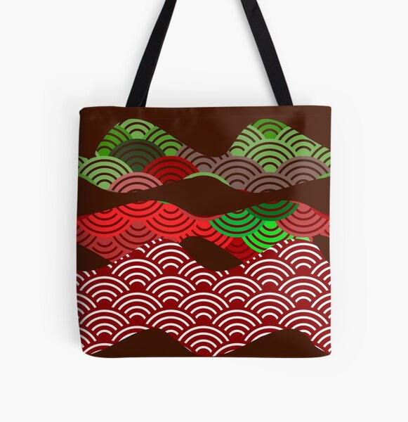 Summer bright pattern scales simple Nature background with Chinese wave  circle pattern Tote Bag by EkaterinaP