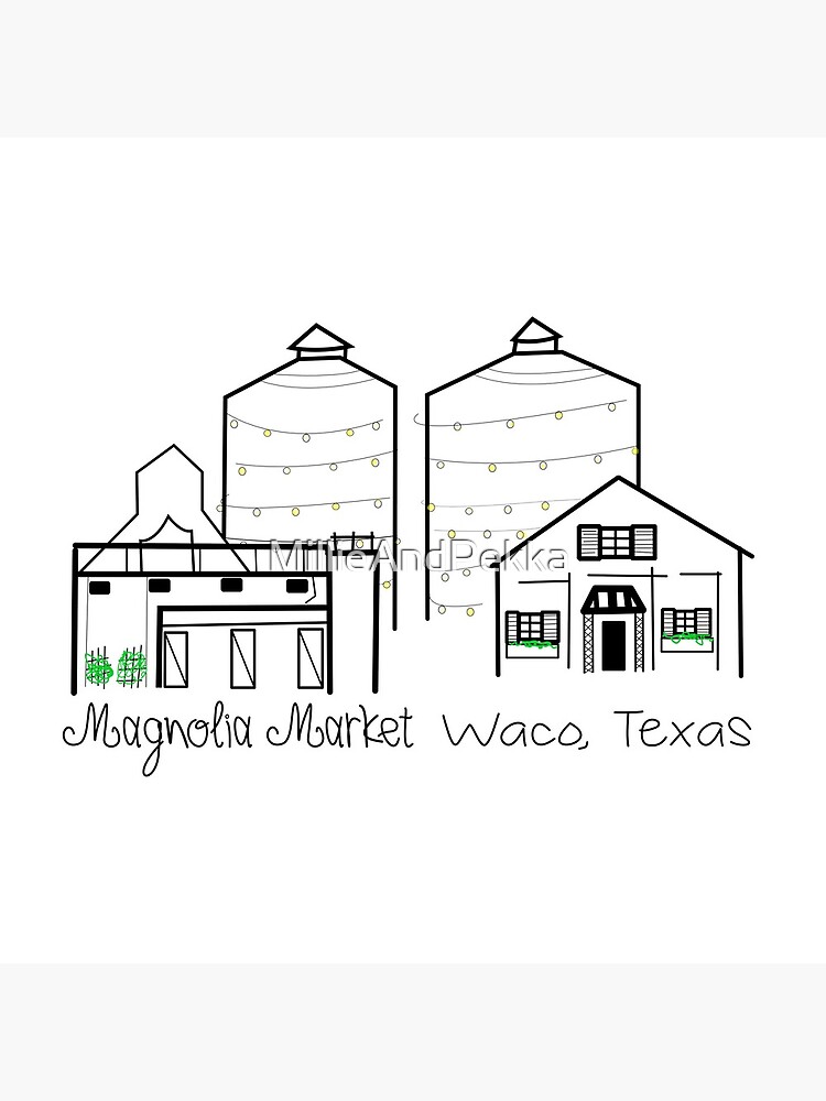 "Magnolia Market Waco, Texas" Clock for Sale by MillieAndPekka Redbubble