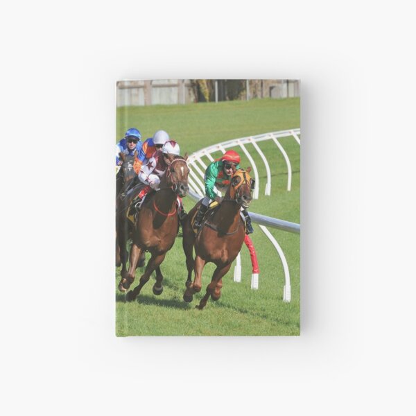 Horse racing action Hardcover Journal