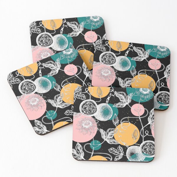 Item preview, Passionfruit Pattern - Black designed and sold by All-Streets.