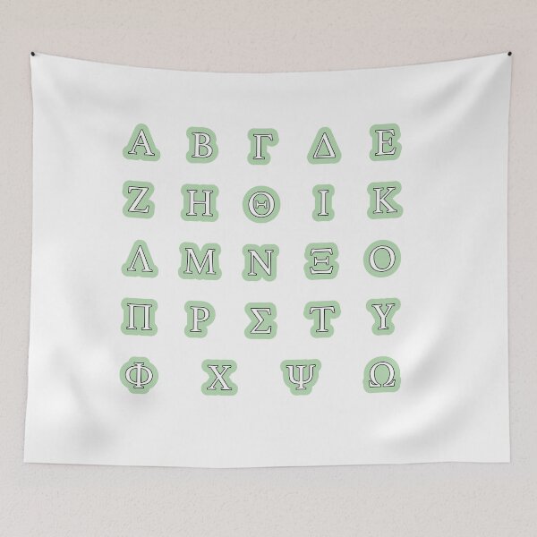Item preview, Light Green Greek Letter Sorority Alphabet Sticker Pack designed and sold by The-Goods.