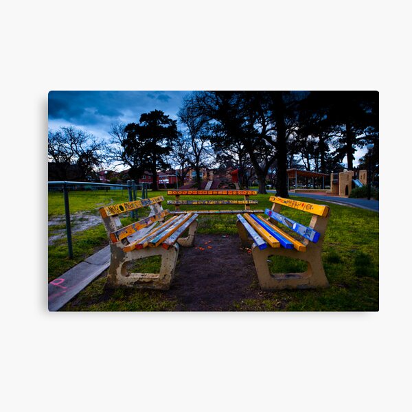 Park Benches Canvas Print