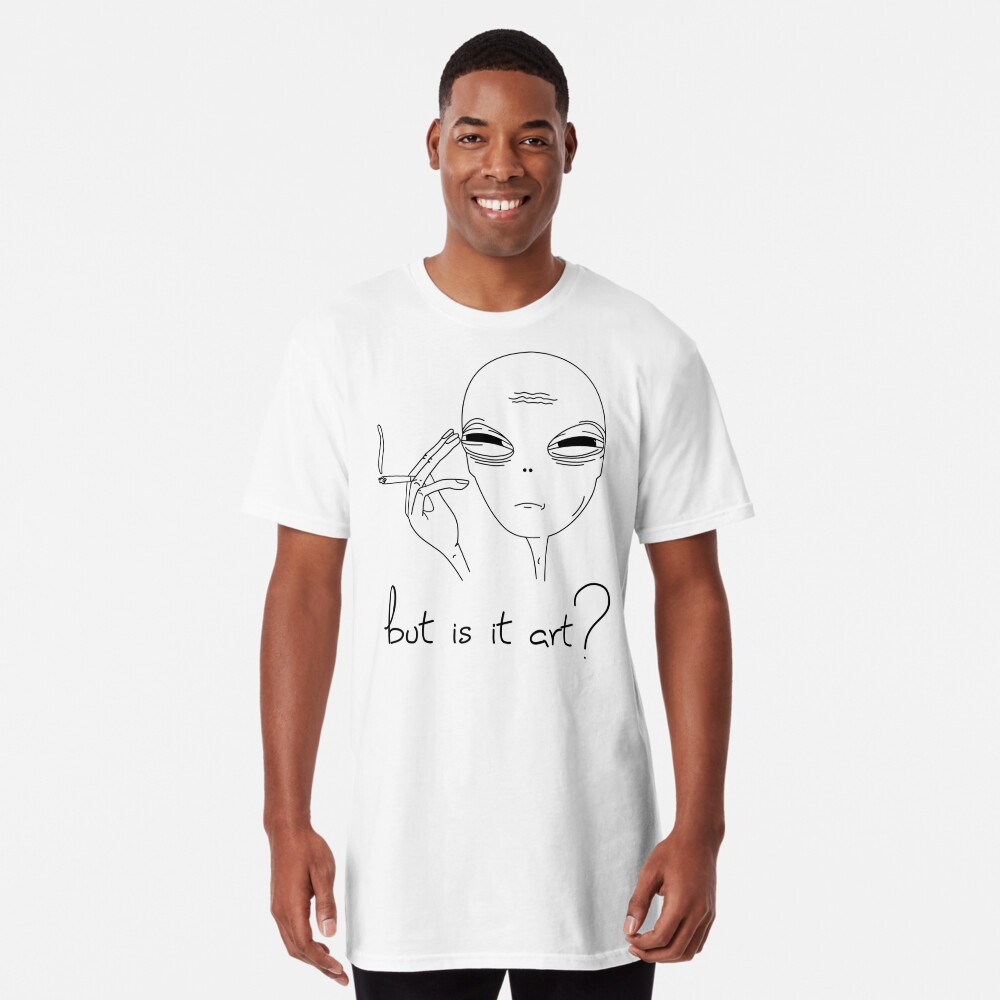 But Is It Art Alien Smoking Graphic Tee White T-shirt