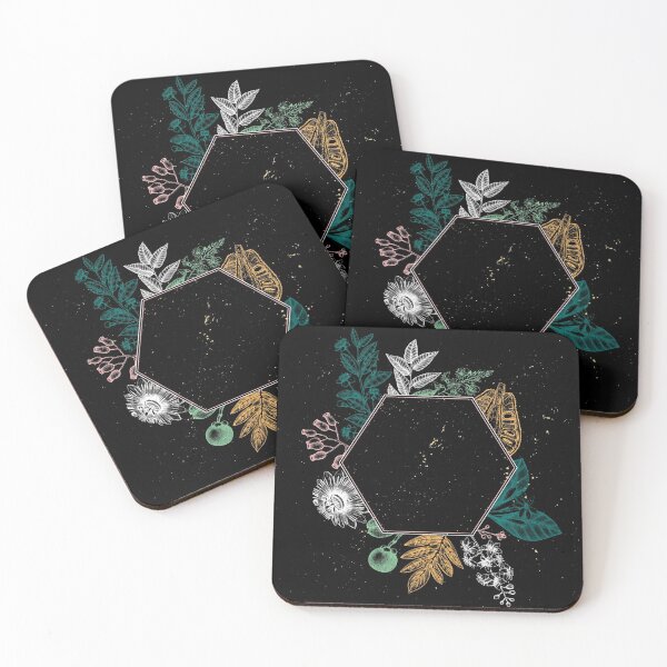 Item preview, Exotic Plant Hexagon - Black designed and sold by All-Streets.