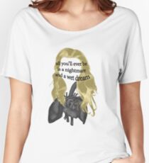 Blondes Haar, schwarze Lunge Loose Fit T-Shirt