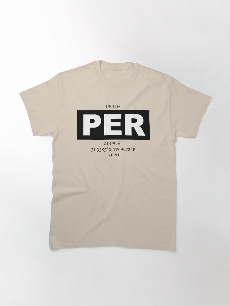 Thumbnail 2 of 7, Classic T-Shirt, Perth Airport PER designed and sold by AvGeekCentral.