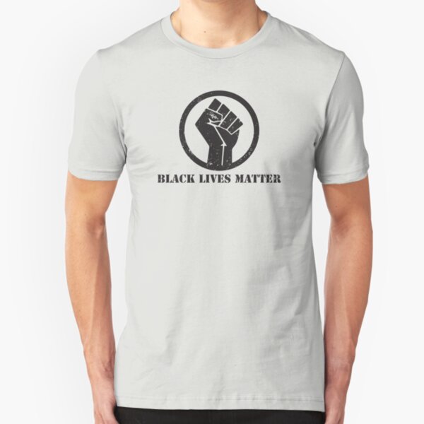 BLACK LIVES MATTER BLACK POWER FIST Slim Fit T-Shirt